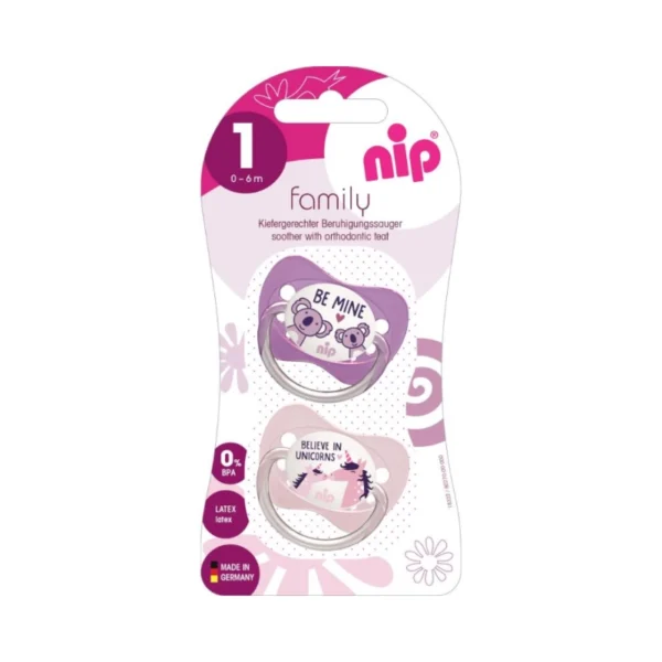 Botree Nip Soother - Family, Latex, Size 1 (0 - 6 months)