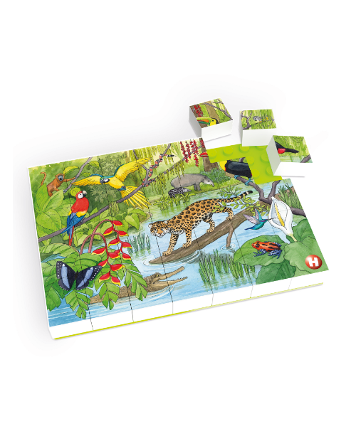 Hubelino Puzzle Wildlife in Tropical Rainforest (35 pcs)